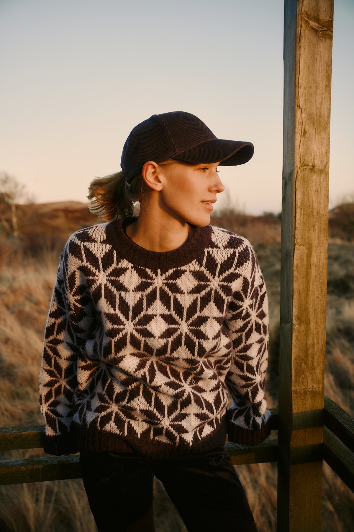Twentyfour Mode Cord Cap Mørk Brun
