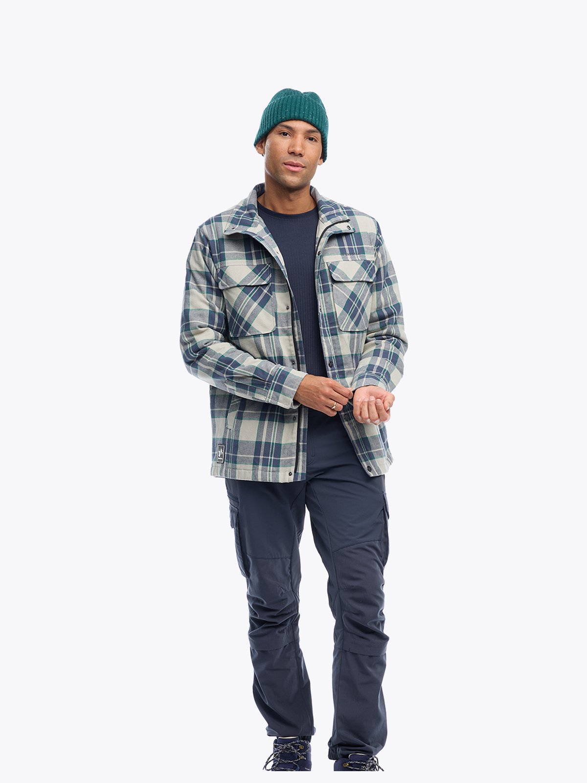Twentyfour Finse Flannel Jakke H Varm Grå
