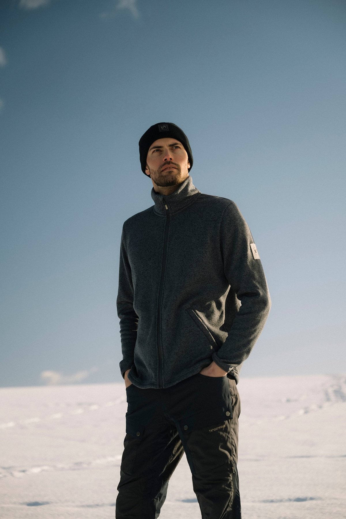 Twentyfour Finse Knitfleece H Blekkblå