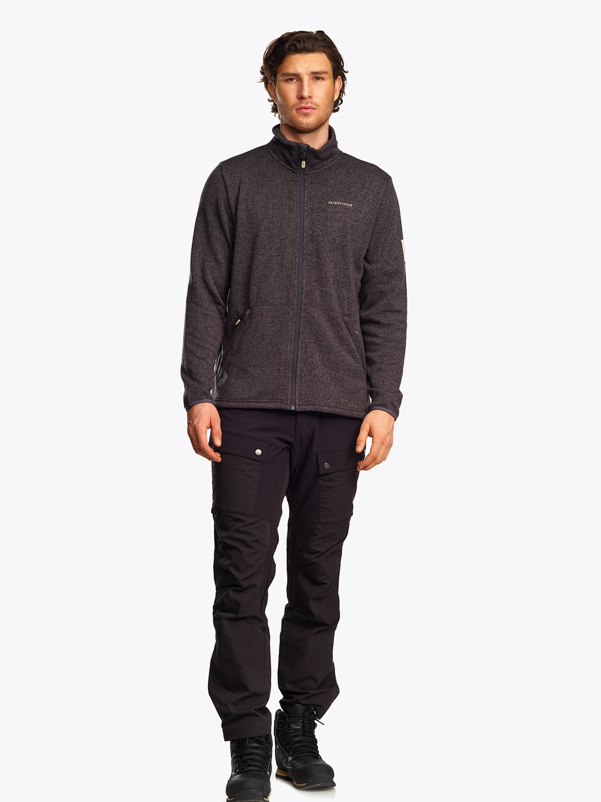 Twentyfour Finse Knitfleece H Skyggesort