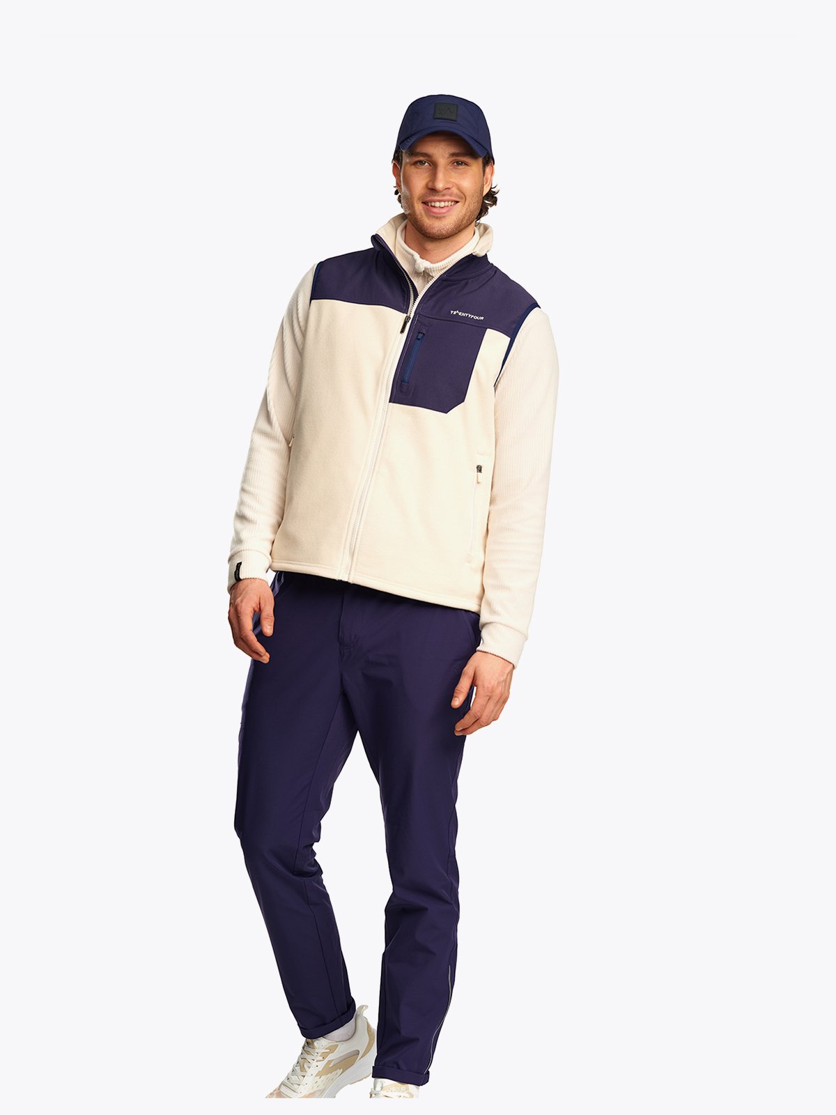 Twentyfour Mode WP Fleece Vest H Gråhvit