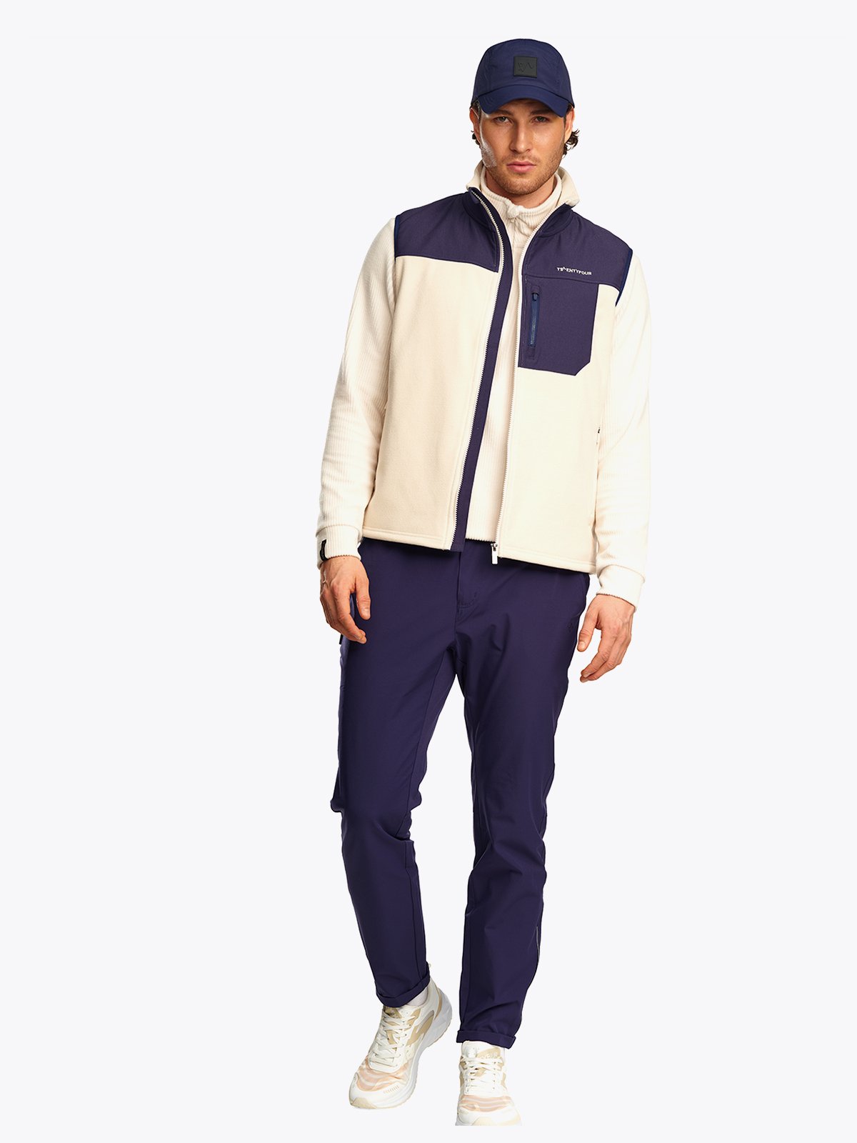 Twentyfour Mode WP Fleece Vest H Gråhvit