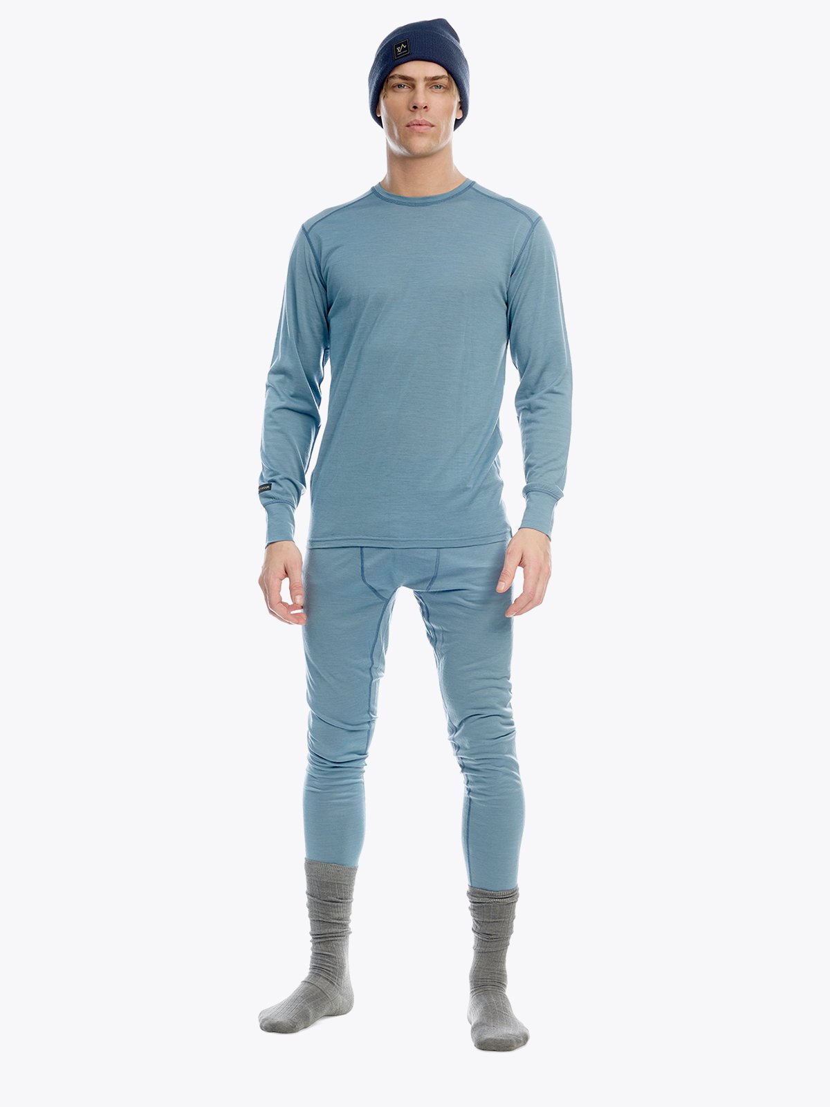 Twentyfour Finse Ullundertøy Sett H Mellomblå