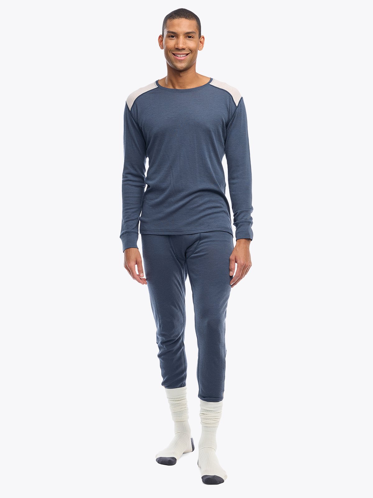 Twentyfour Finse Merino LS Topp H Blekkblå