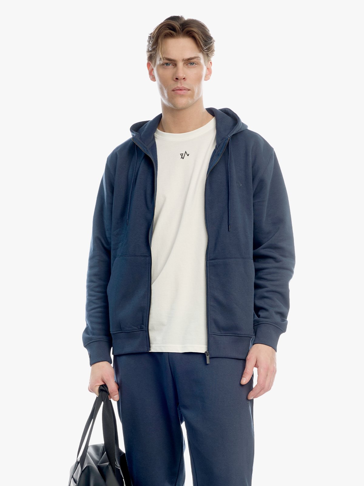 Twentyfour & Zip Hoodie U Marine