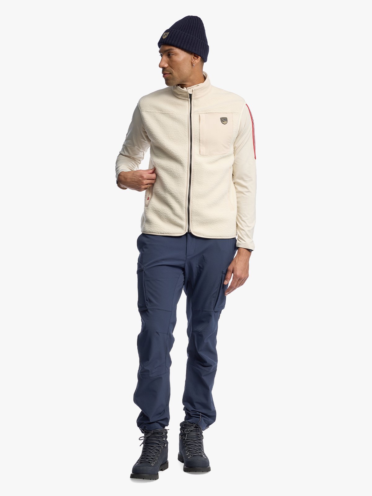 Twentyfour Aurora Pile Vest H KLN Gråhvit