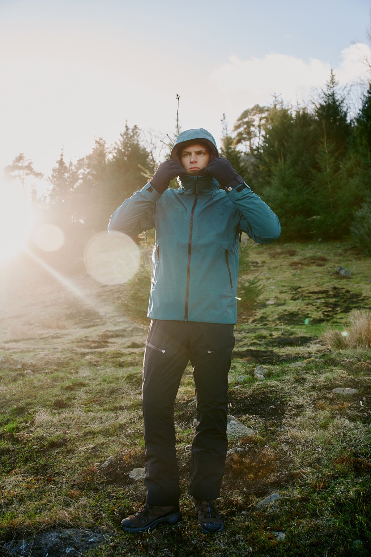 Twentyfour Aurora 3L Skalljakke H Blågrønn