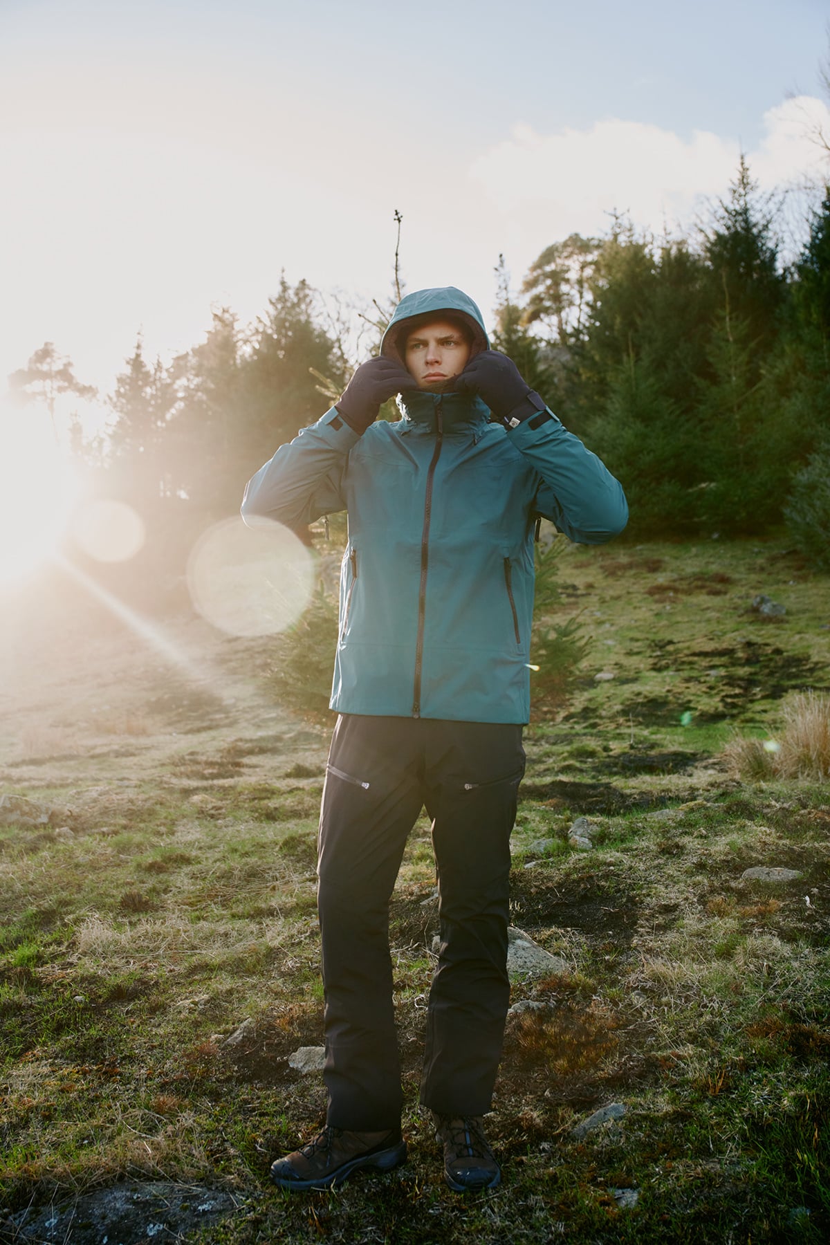 Twentyfour Aurora 3L Skalljakke H Blågrønn