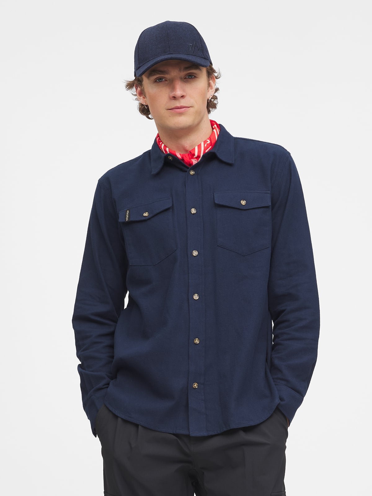 Twentyfour Aurora Flannel Skjorte H Marine