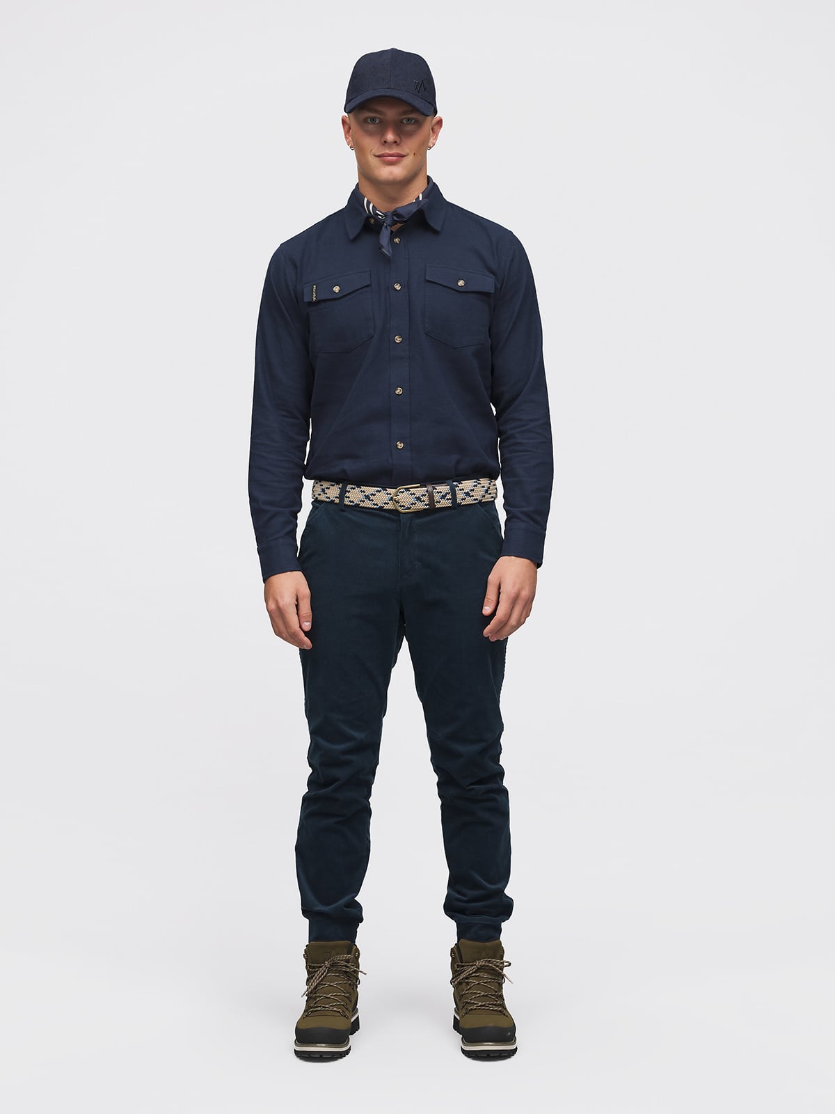 Twentyfour Aurora Flannel Skjorte H Marine
