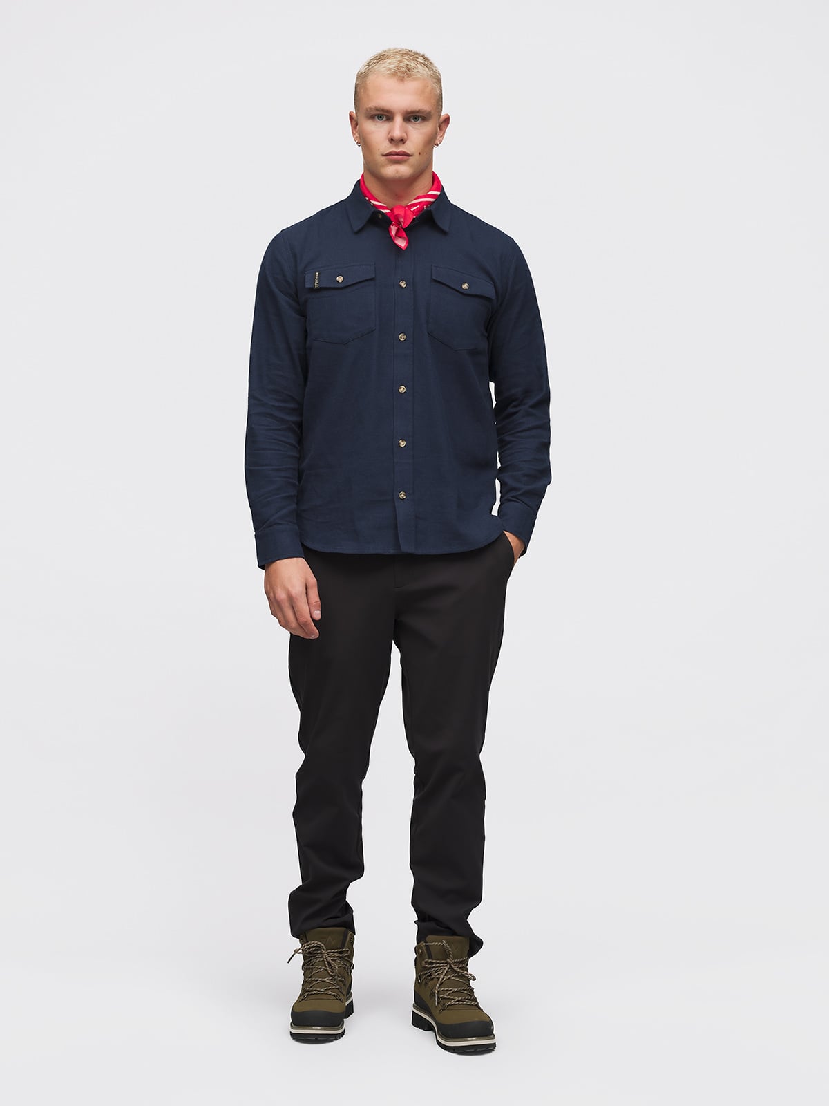 Twentyfour Aurora Flannel Skjorte H Marine