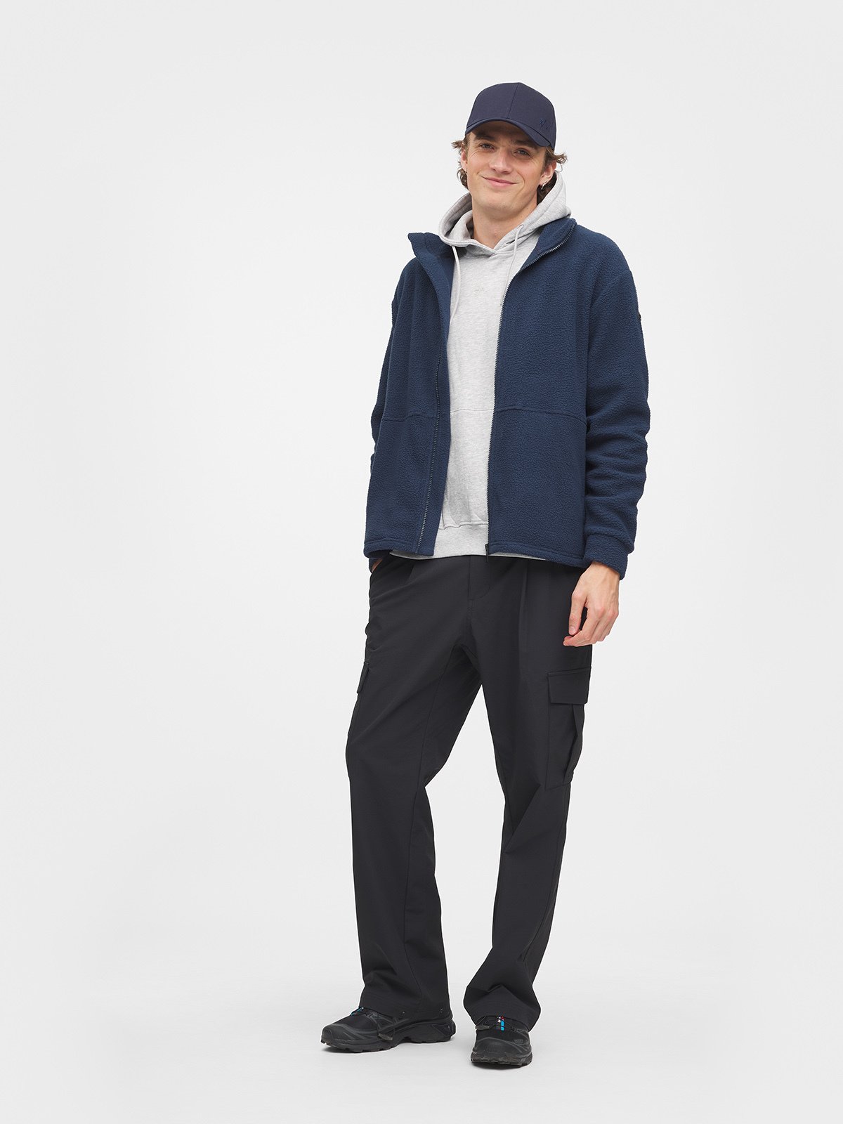 Twentyfour Mode Fleece Jakke H Marine