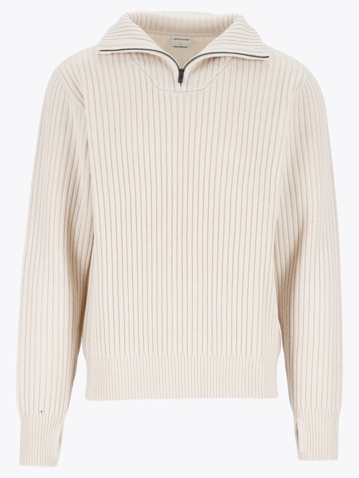 Twentyfour Finse HZ Wool Sweater Gråhvit