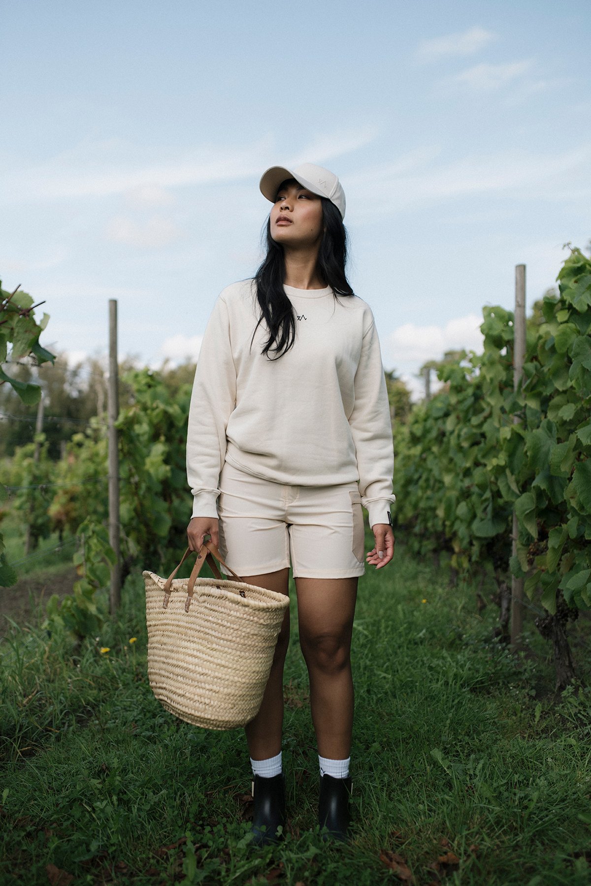 Twentyfour Mode Crewneck U Gråhvit