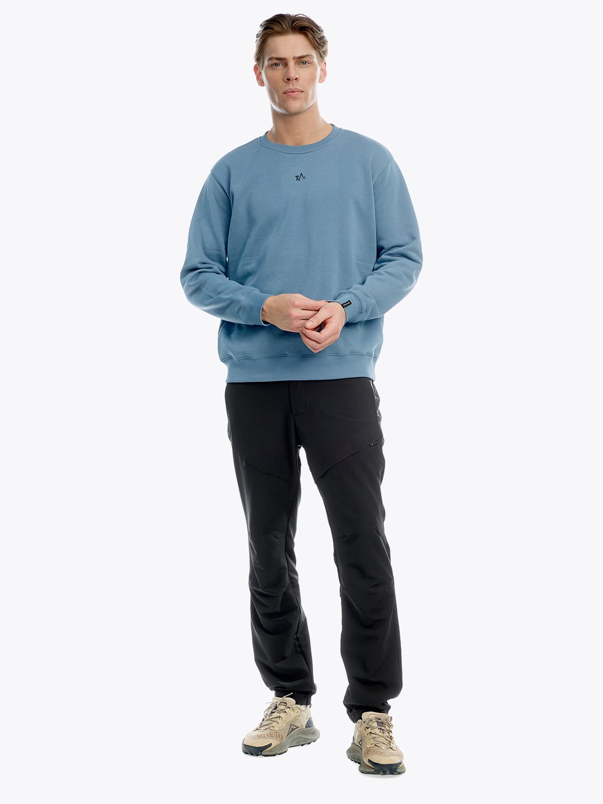 Twentyfour Mode Crewneck U Mellomblå