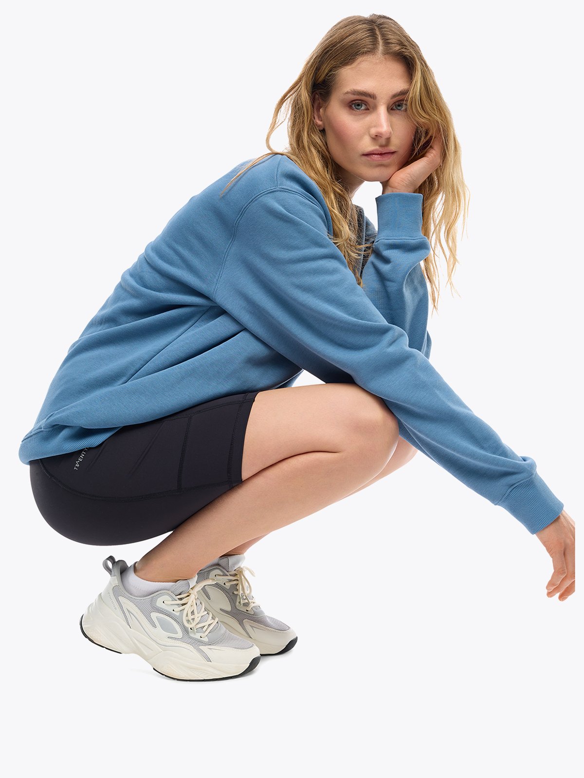 Twentyfour Mode Crewneck U Mellomblå