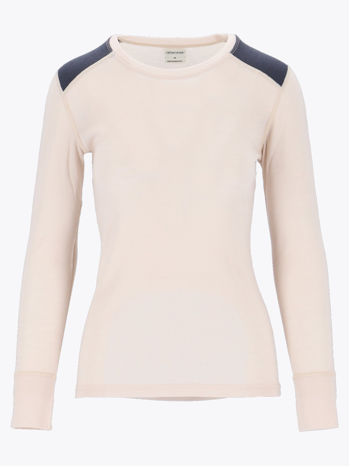 Twentyfour Finse Merino LS Topp D Gråhvit