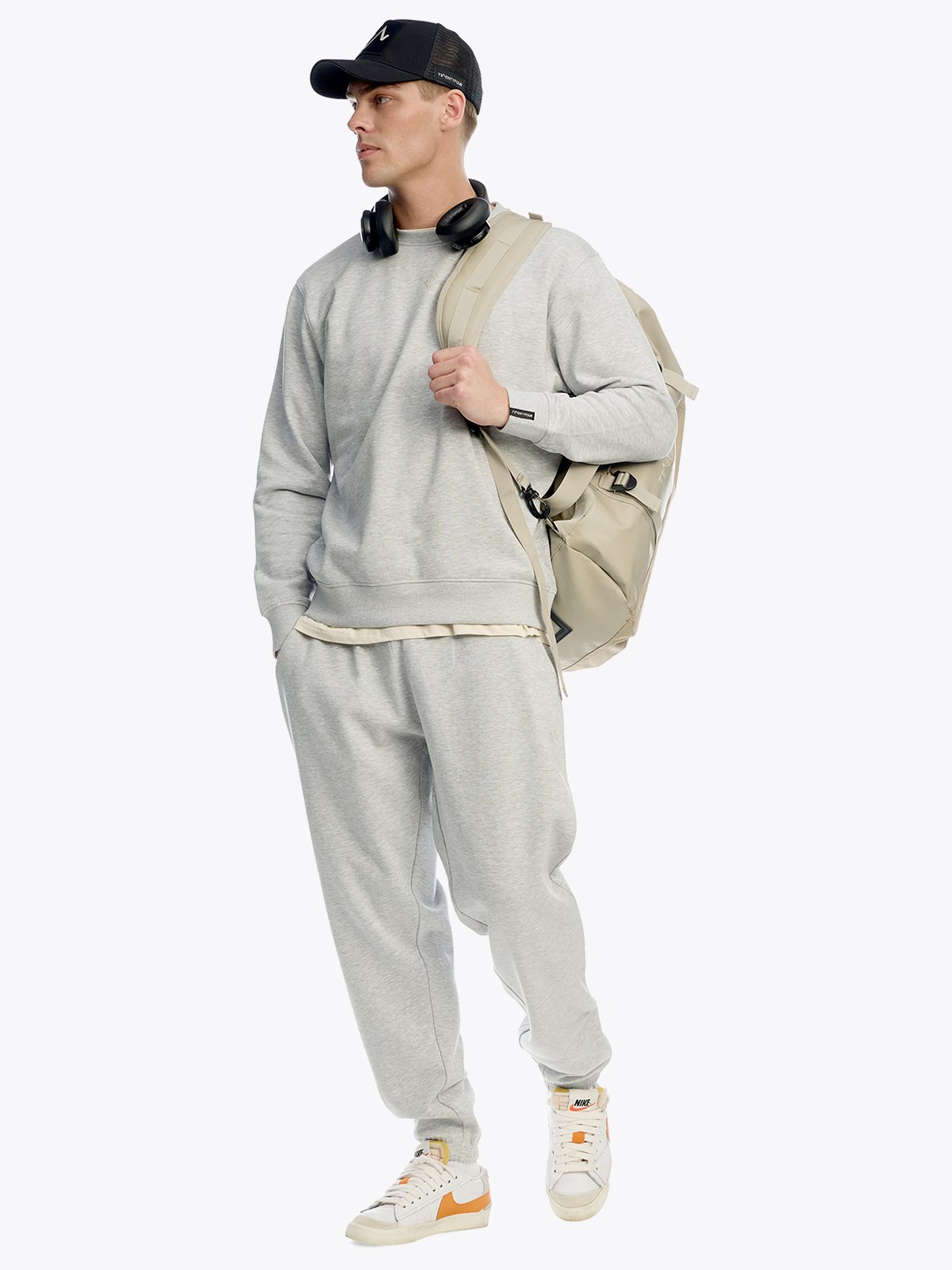 Twentyfour & Sweater U Lys Grå M