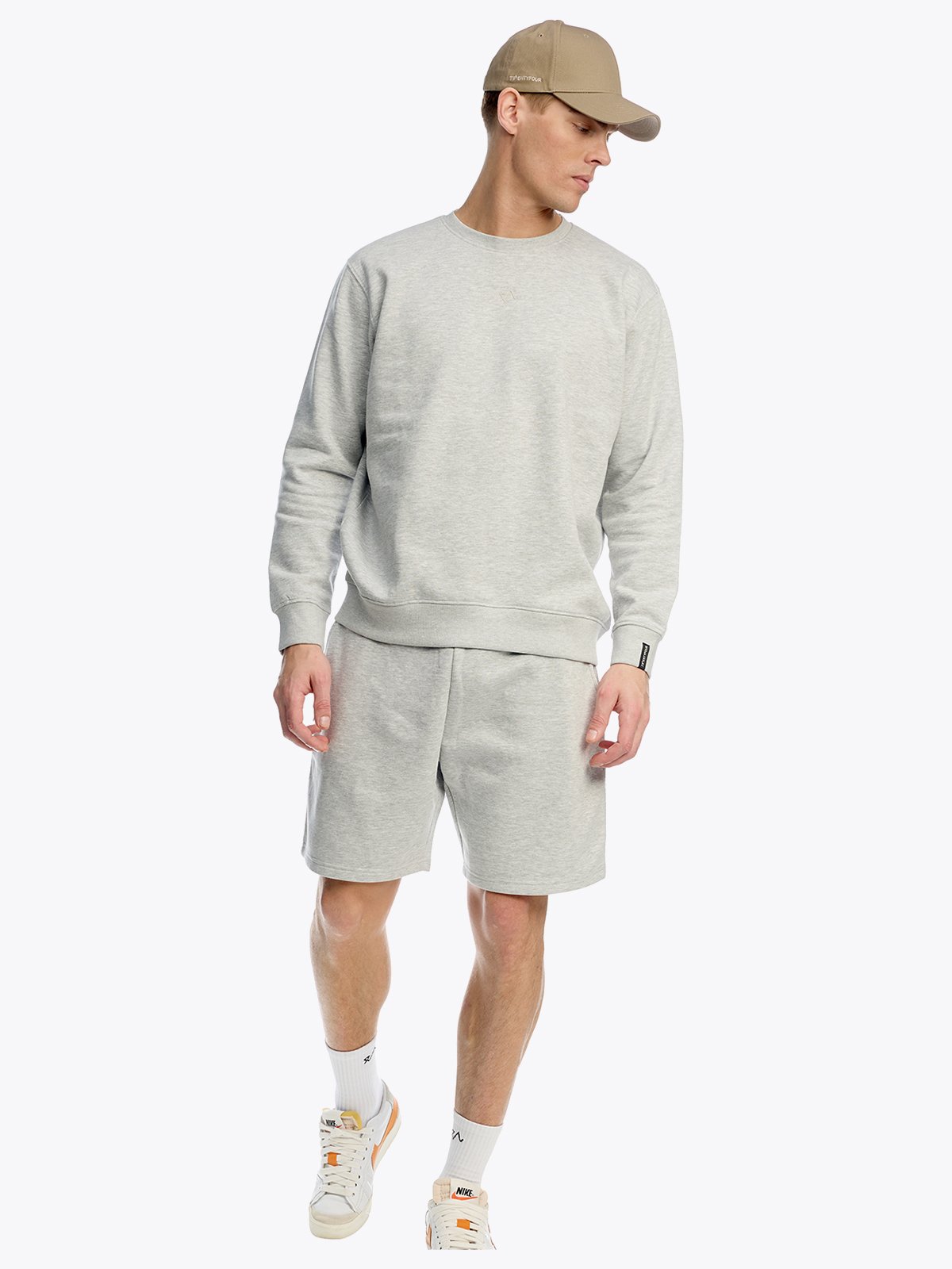 Twentyfour & Sweater U Lys Grå M