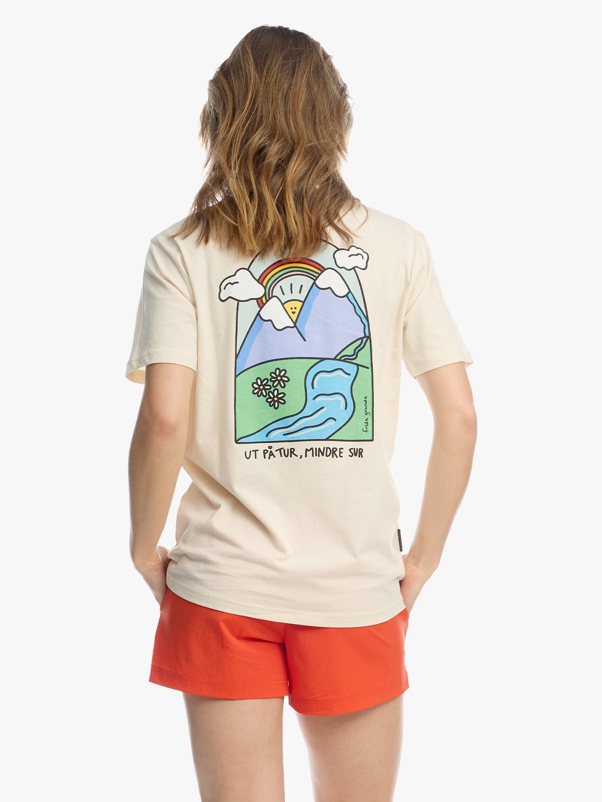 Twentyfour Mode X Frida Tee U Gråhvit