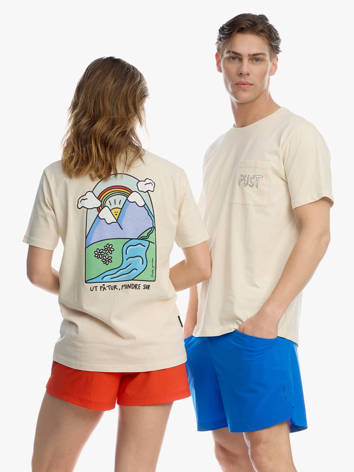 Twentyfour Mode X Frida Tee U Gråhvit