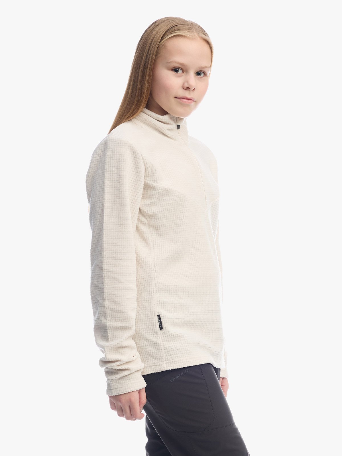 Twentyfour Venture Light Fleece HZ JR Gråhvit