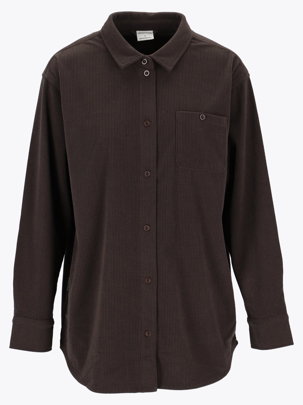 Twentyfour Mode Cord Skjorte D Mørk Brun