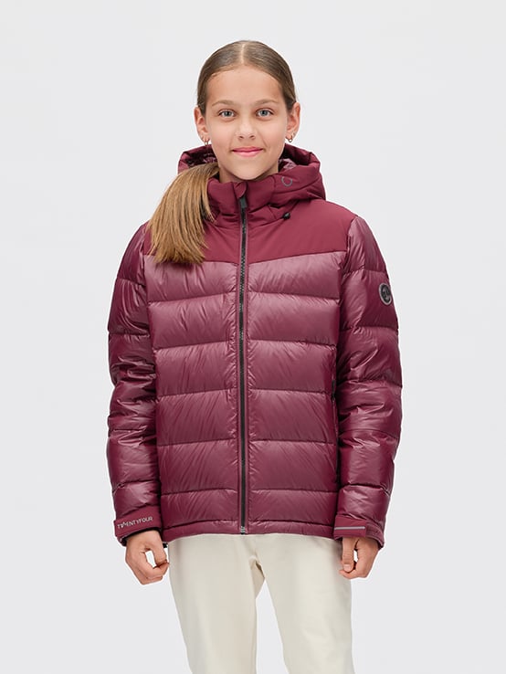 Twentyfour Aurora Warm Dunjakke JR M Burgunder