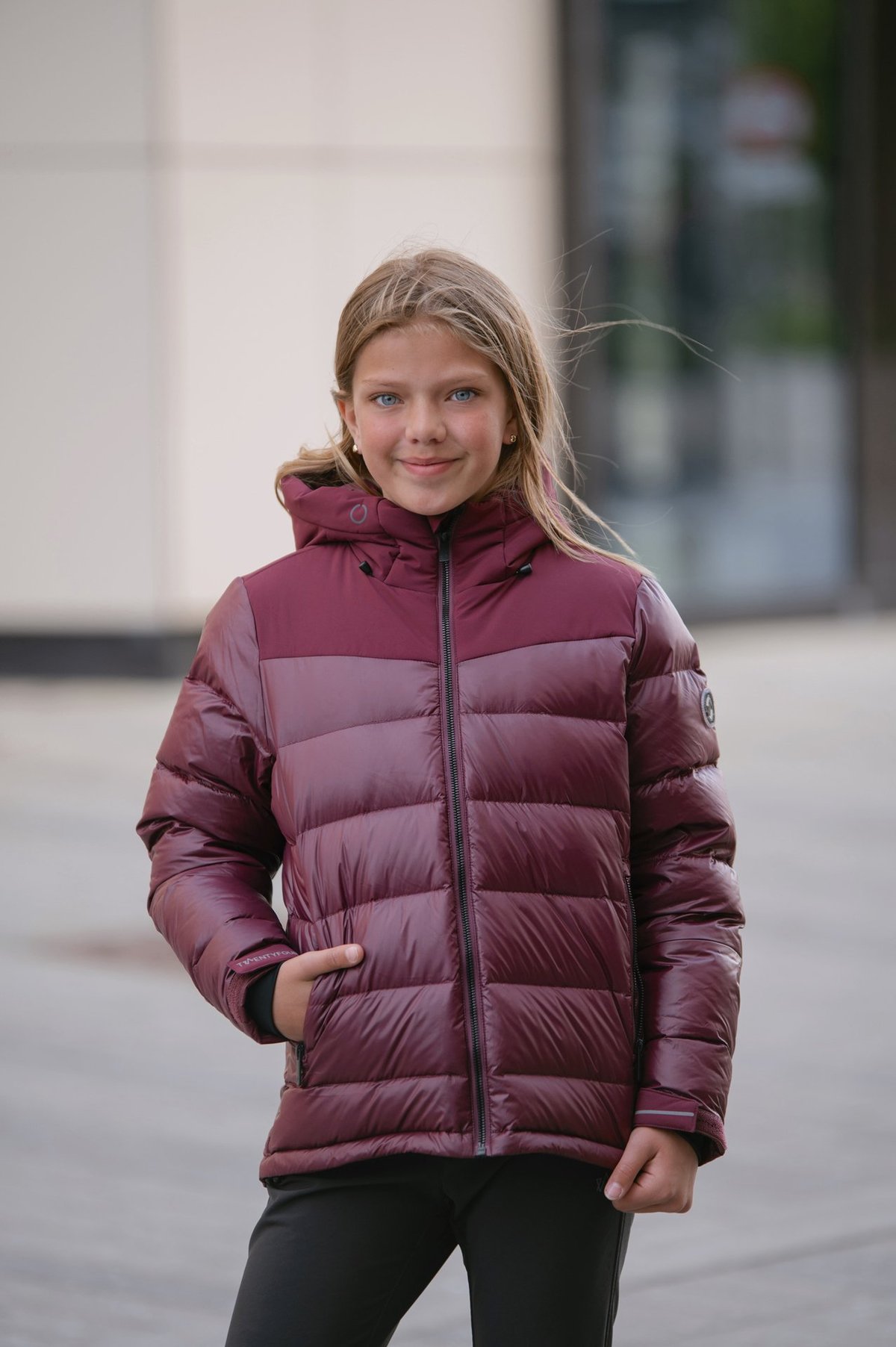 Twentyfour Aurora Warm Dunjakke JR M Burgunder