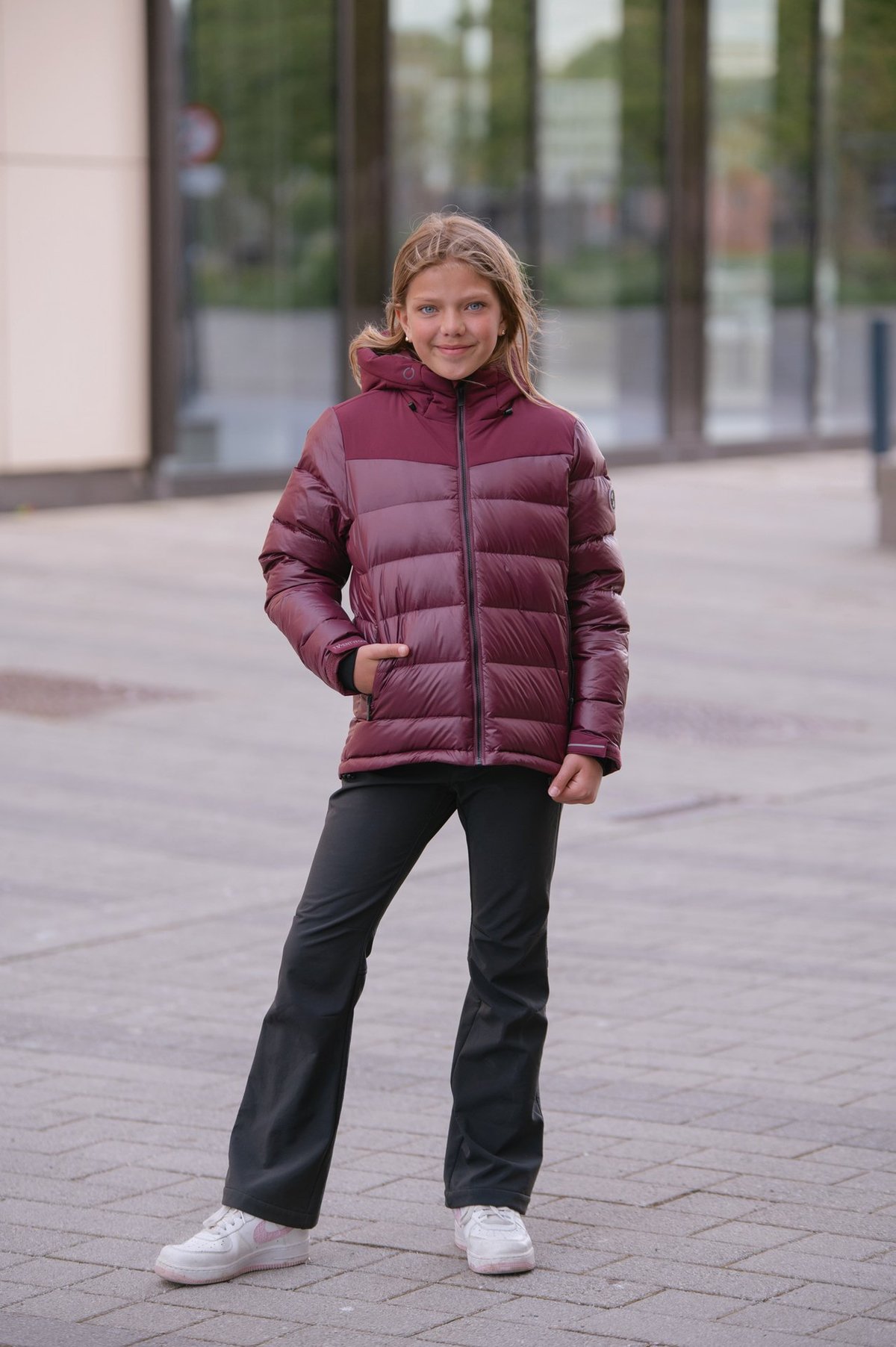 Twentyfour Aurora Warm Dunjakke JR M Burgunder