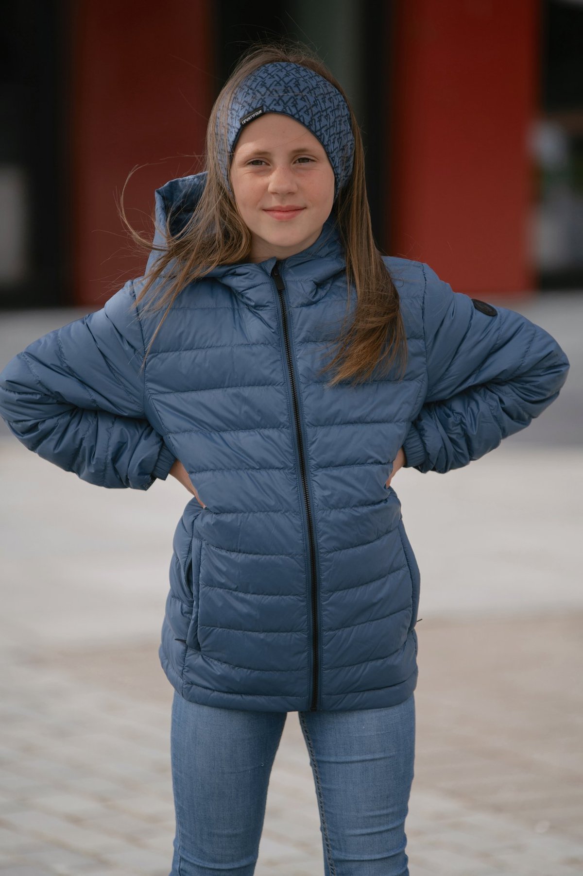 Twentyfour Aurora Lett Dunjakke JR Gråblå