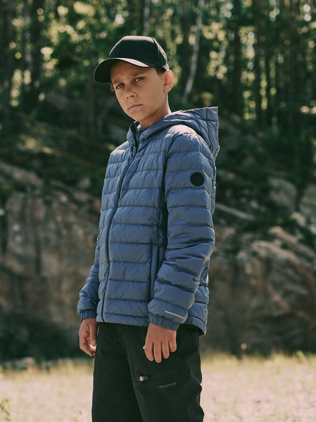 Twentyfour Aurora Lett Dunjakke JR Gråblå