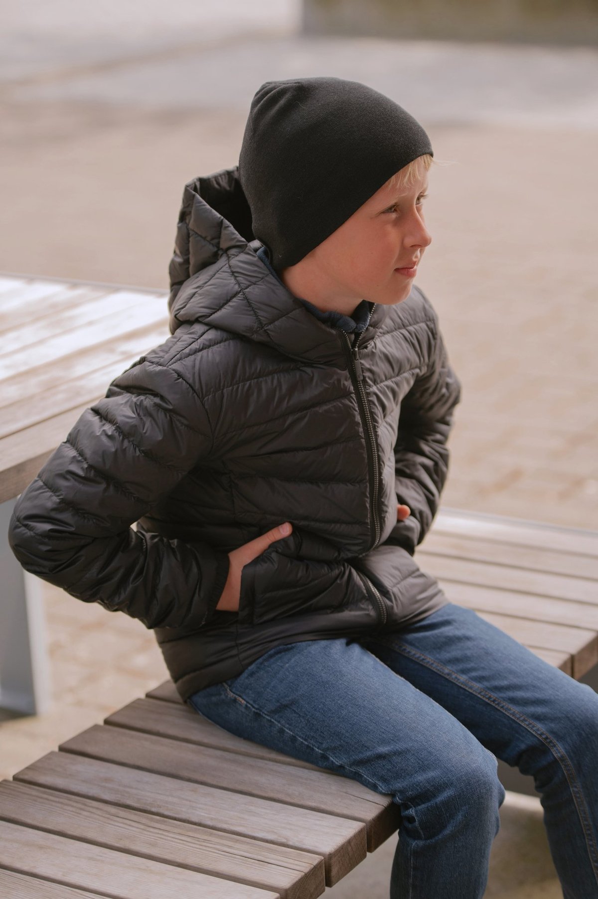 Twentyfour Aurora Lett Dunjakke JR Sort