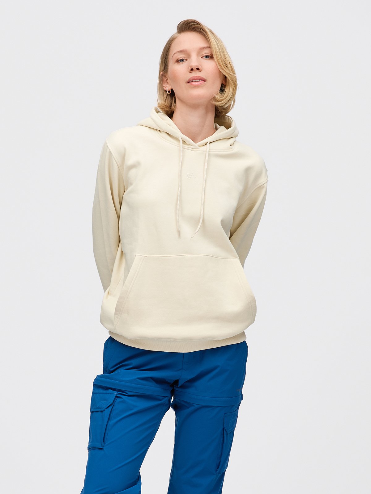 Twentyfour & Art Hoodie U Gråhvit