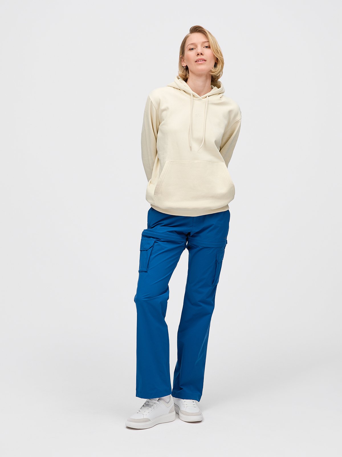 Twentyfour & Art Hoodie U Gråhvit