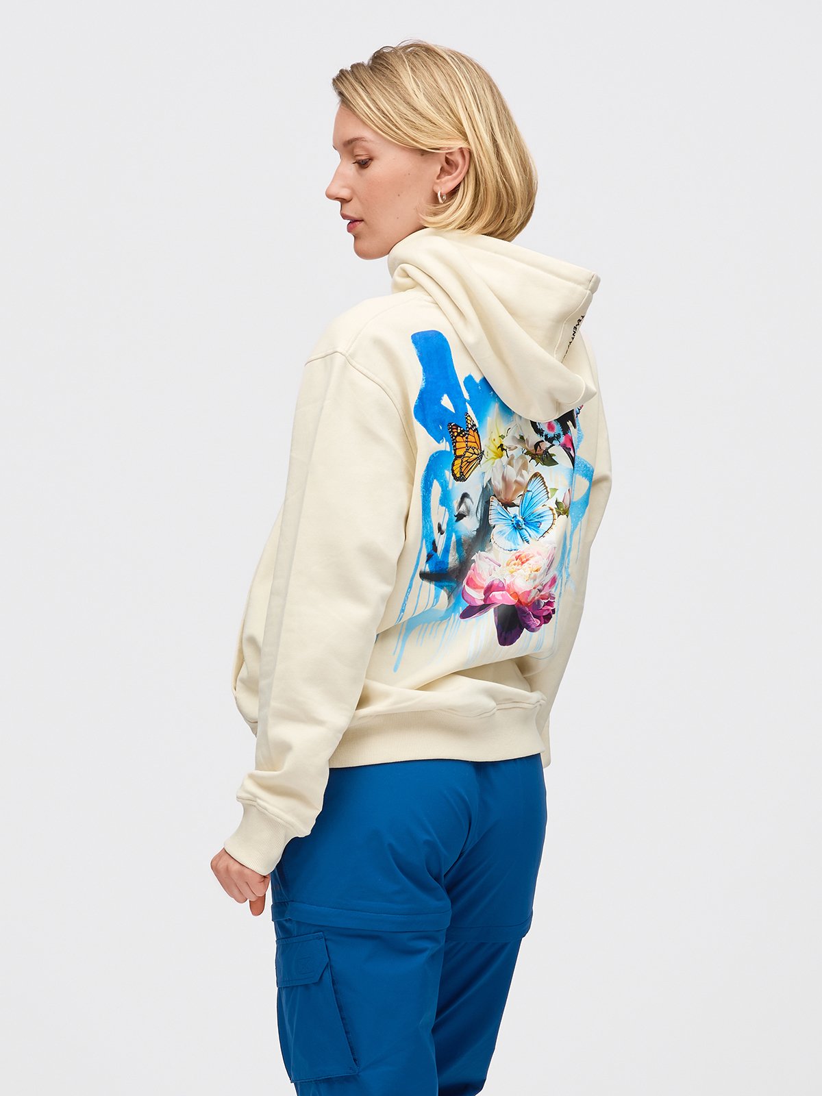 Twentyfour & Art Hoodie U Gråhvit