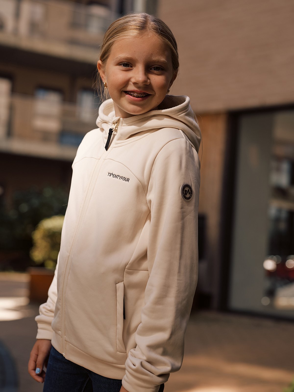 Twentyfour Venture Air Hoodie JR Gråhvit
