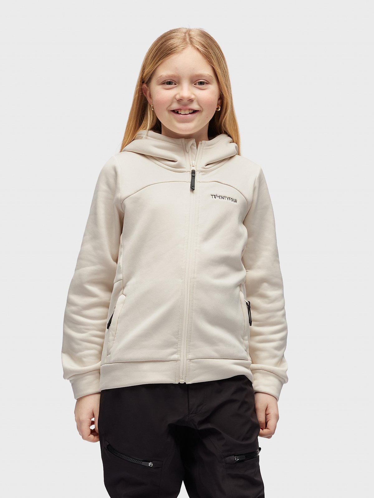 Twentyfour Venture Air Hoodie JR Gråhvit