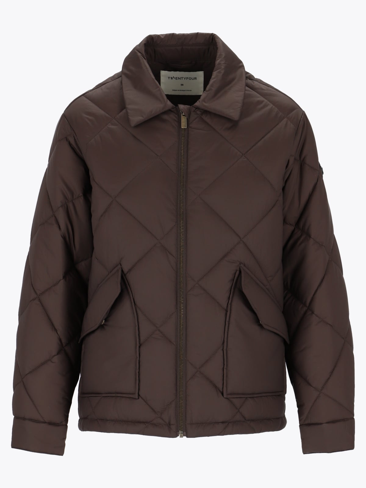 Twentyfour Mode Nora Quilted Jakke D Mørk Brun