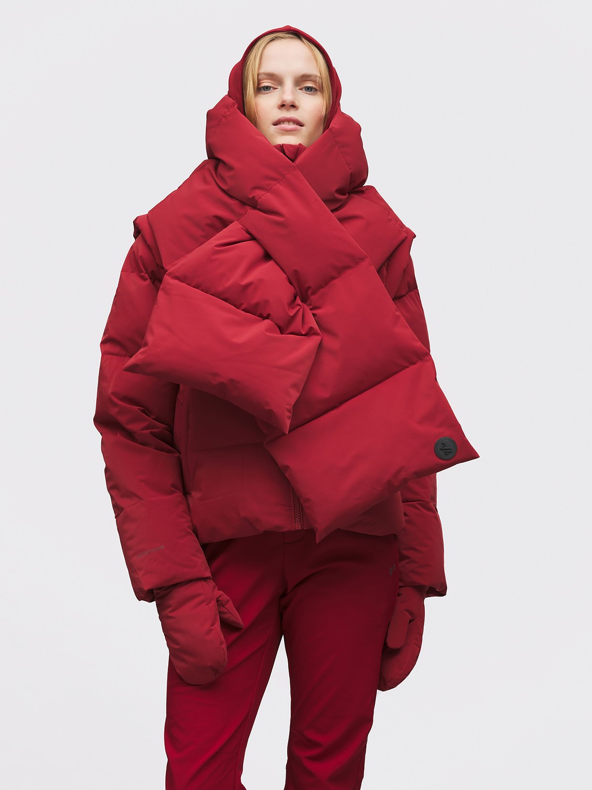 Twentyfour Nina Puffer Skjerf Tranebær