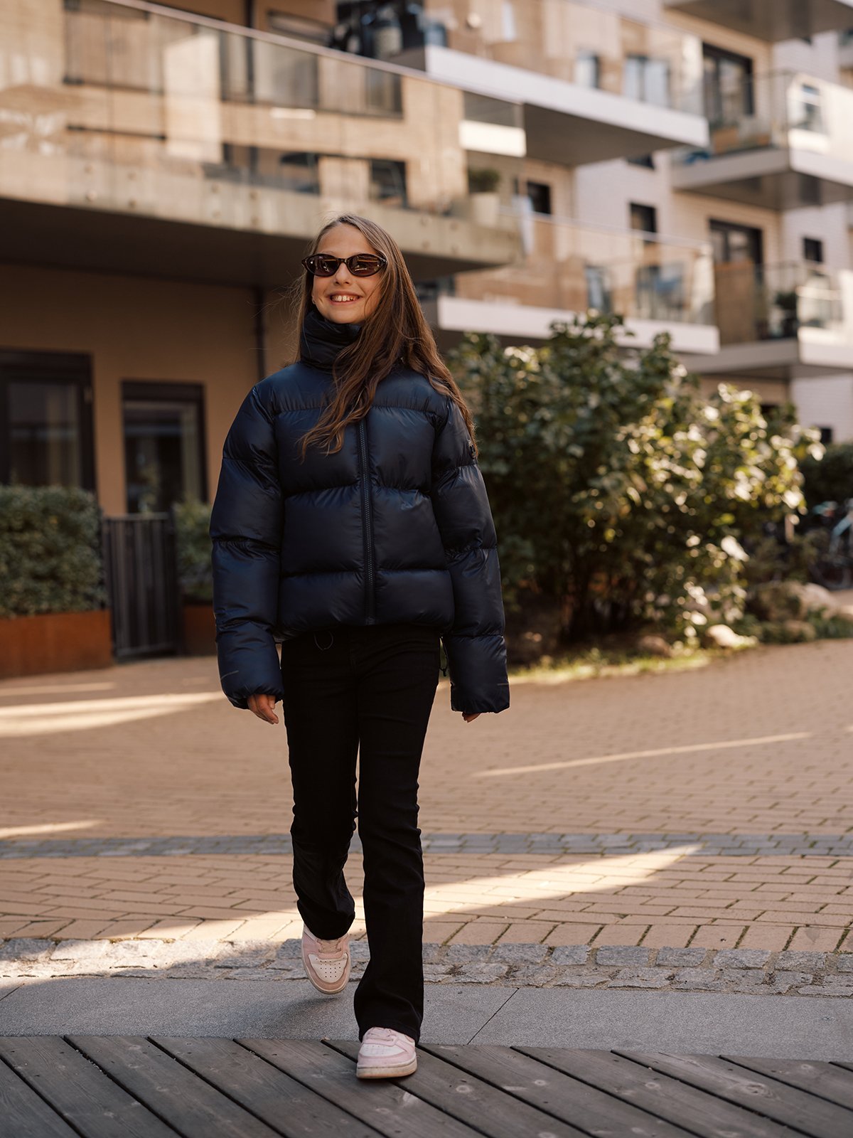 Twentyfour Mode Ava Puffy Jakke Jr Marine
