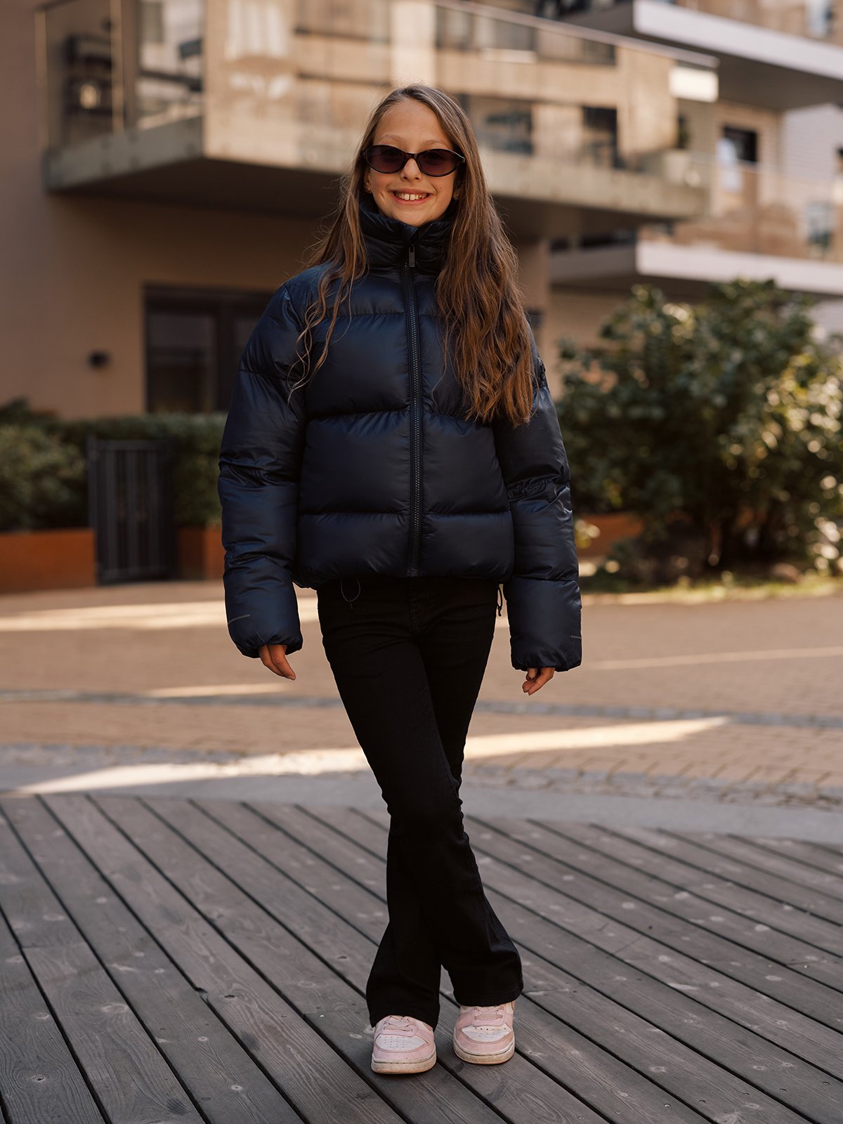 Twentyfour Mode Ava Puffy Jakke Jr Marine