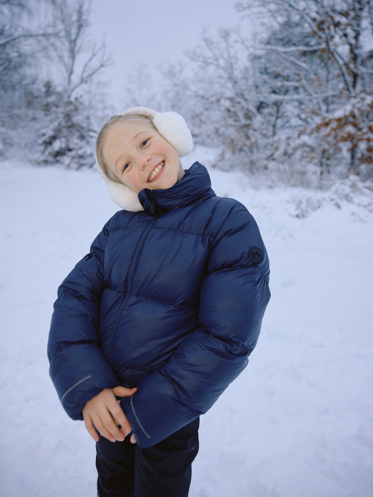 Twentyfour Mode Ava Puffy Jakke Jr Marine