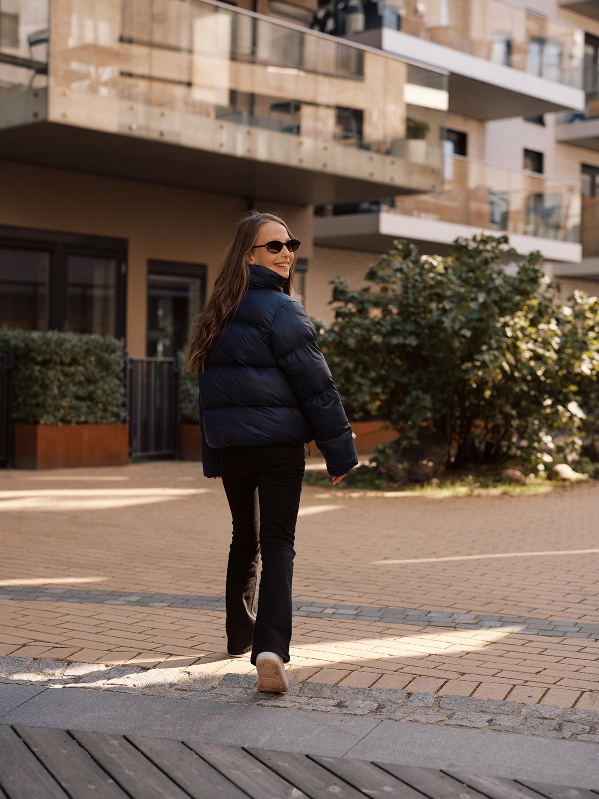 Twentyfour Mode Ava Puffy Jakke Jr Marine