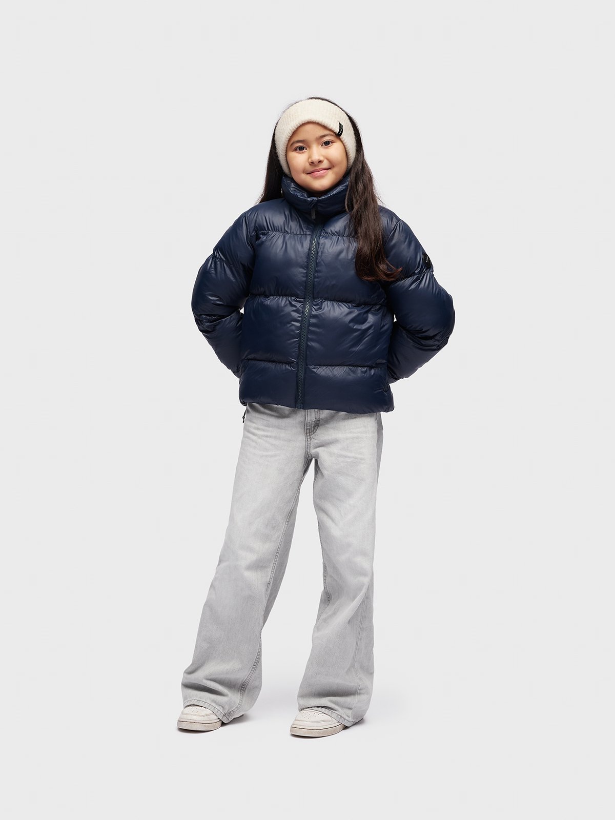 Twentyfour Mode Ava Puffy Jakke Jr Marine