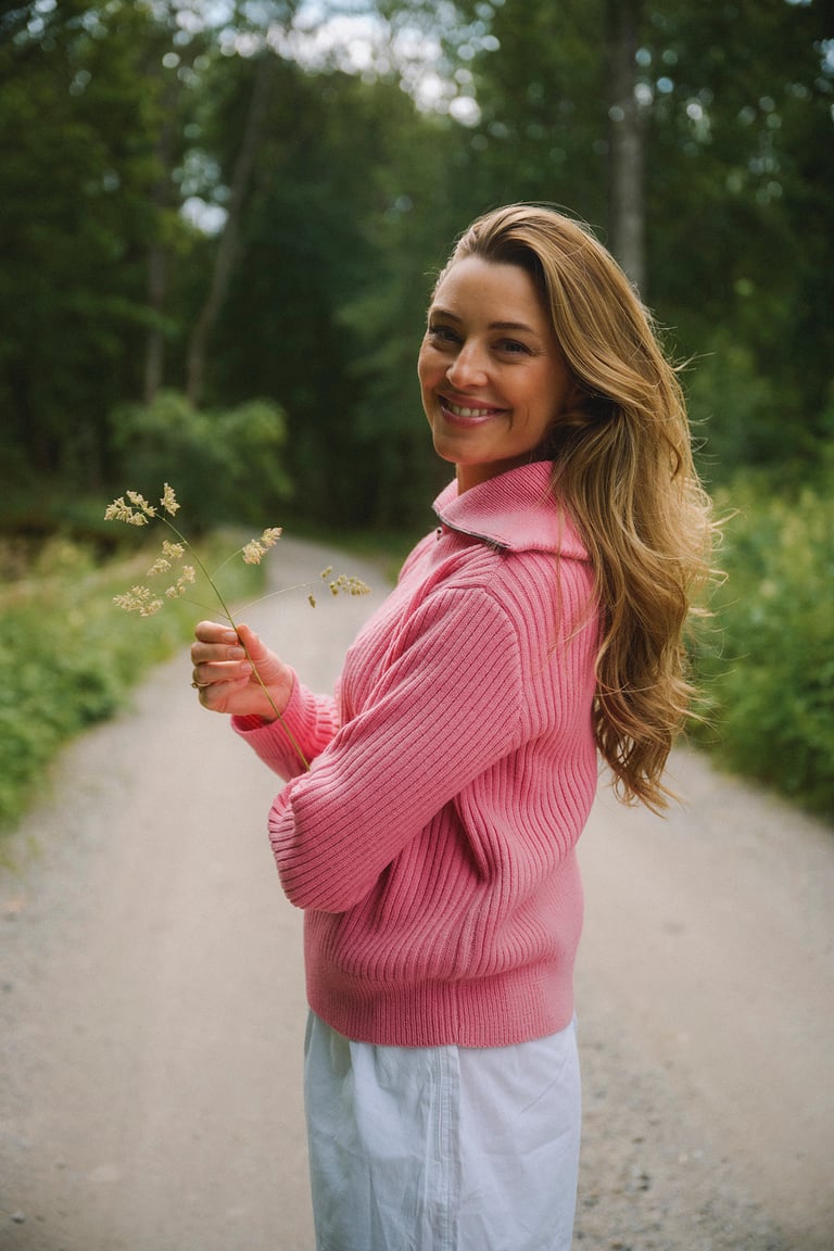 Twentyfour Mode Rib HZ Knit D - Rosa | Twentyfour.no