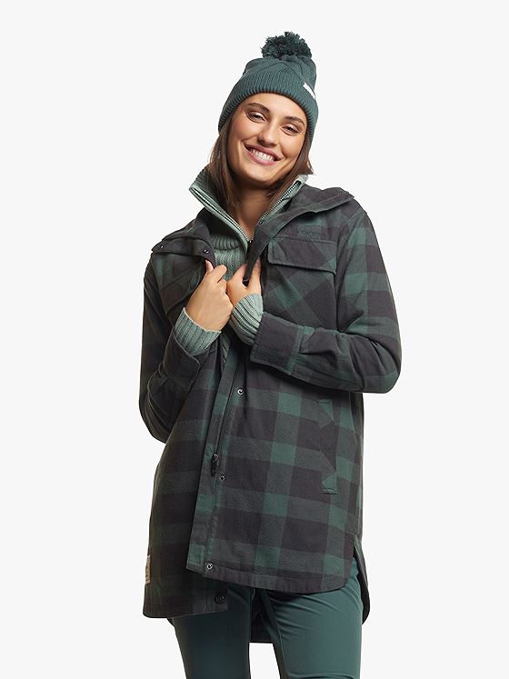 Twentyfour Finse Flannel Jakke D Mellomgrønn