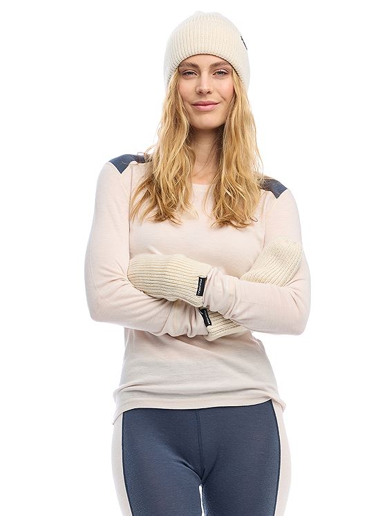 Twentyfour Finse Merino LS Topp D Gråhvit