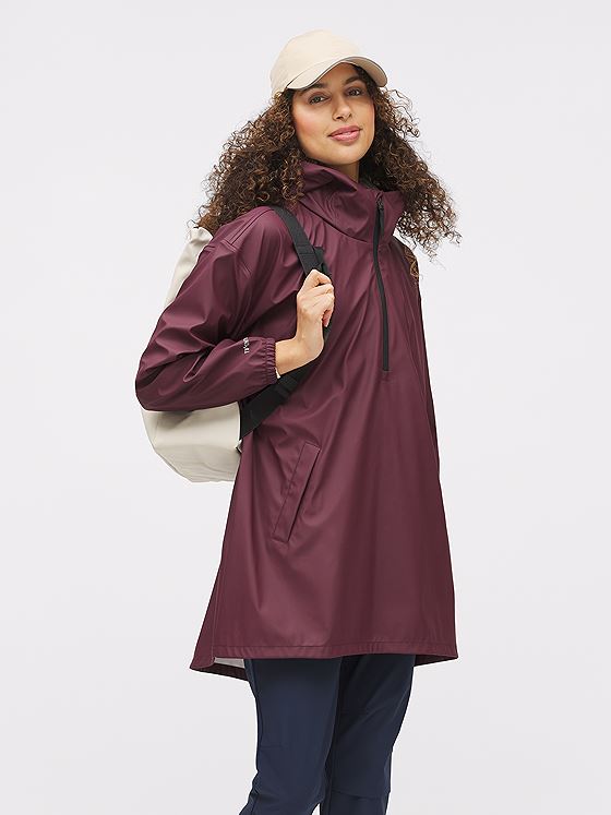 Twentyfour Mode PU Poncho D M Burgunder