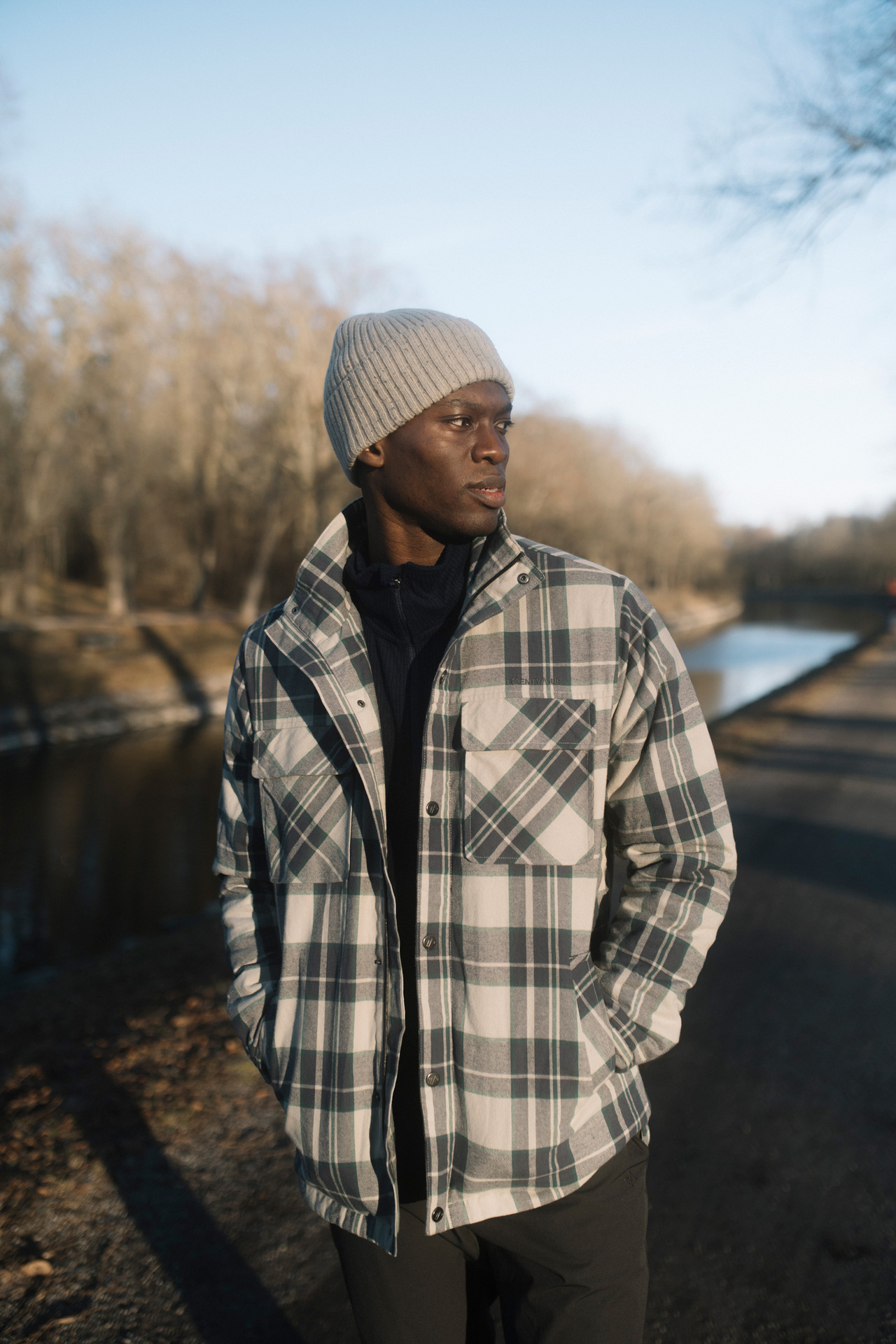 45rpm✨️コットン やわらか ジャケット Twentyfour Finse Flannel Jakke H - Grå | Twentyfour.no